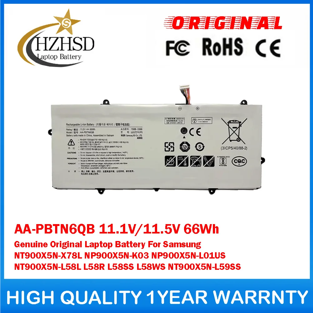 

Оригинальный аккумулятор для ноутбука AA-PBTN6QB 11.1V/11.5V 66Wh для Samsung NT900X5N-X78L NP900X5N-K03 NP900X5N-L01US NT900X5N-L58L