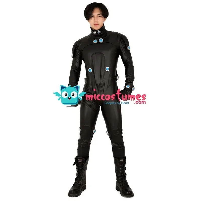 

Miccostumes Men Bodysuit Cosplay Costume Jumpsuit for Men Black Jumpsuit Halloween Outfits