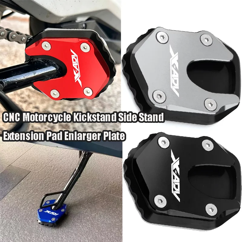 

Moto Accessories CNC Kickstand Side Stand Extension Pad Enlarger Plate Fit For Honda XADV X-ADV 750 XADV750 2017-2023 2024 2025