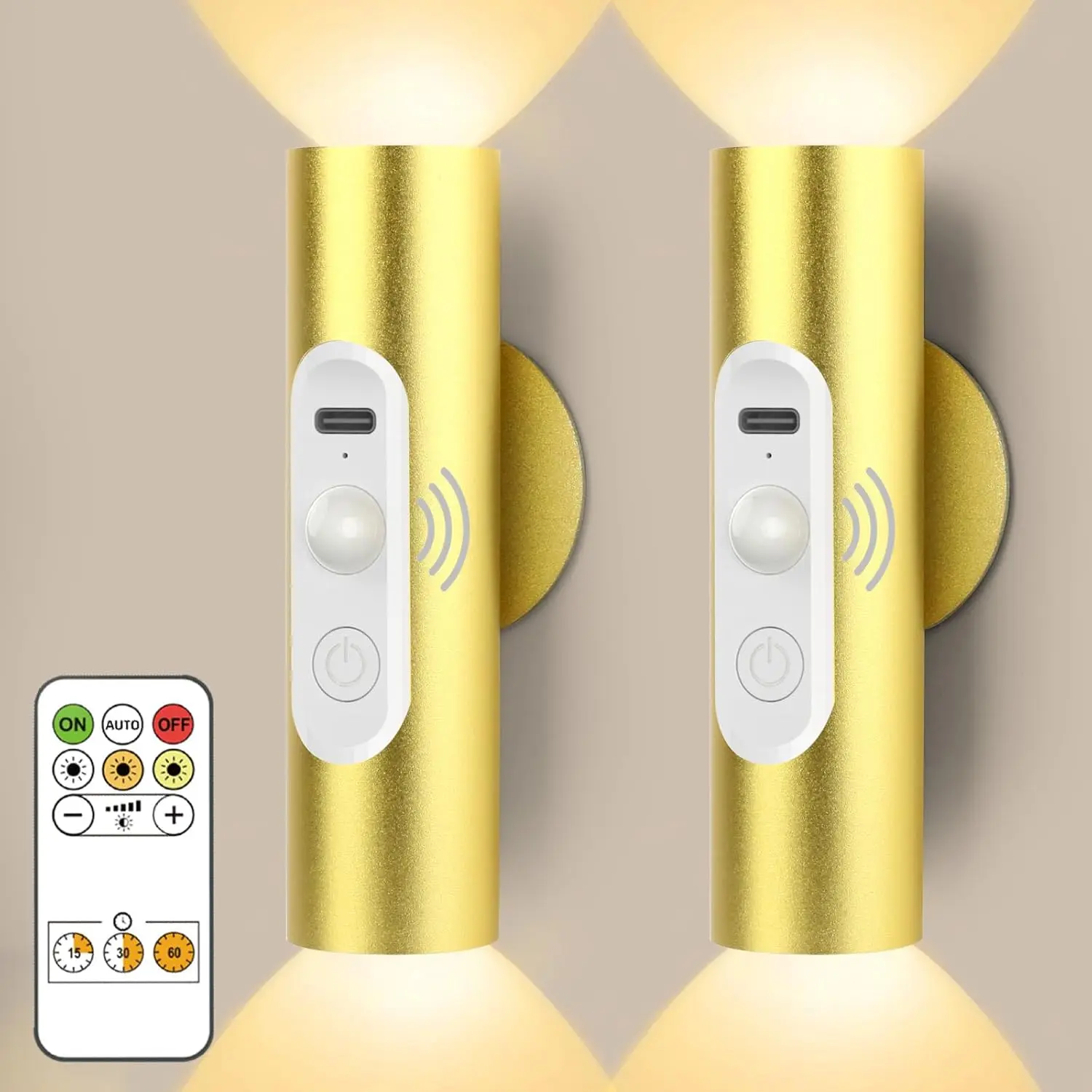 2 Gold Magnetic Wal…