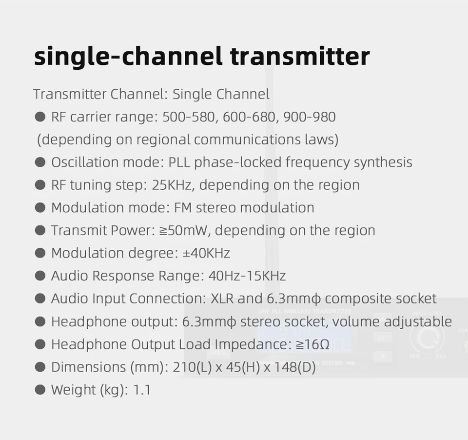 Paulkitson G6000 PRO Drahtloses In-Ear-Monitoring-System IEM Drahtloses Bühnenmonitoring UHF Stereo Zero-Delay Metallgehäuse für Sänger – Detail 11