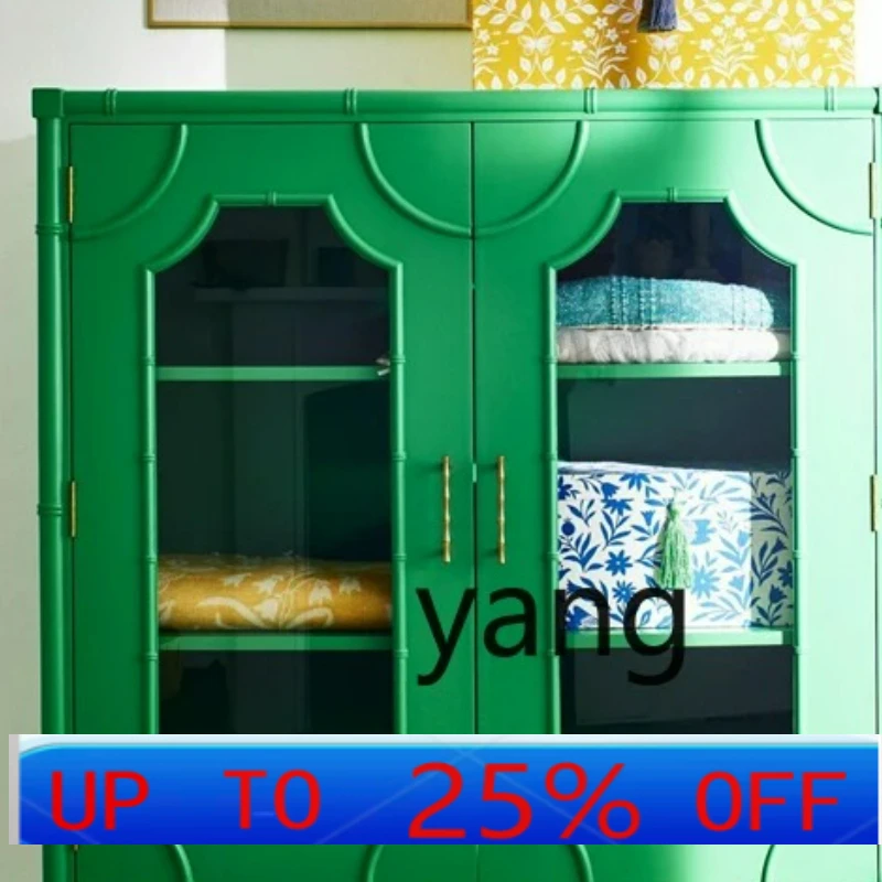 

LMM solid wood dining side cabinet household wine cabinet retro tea cabinet modern simple living room locker