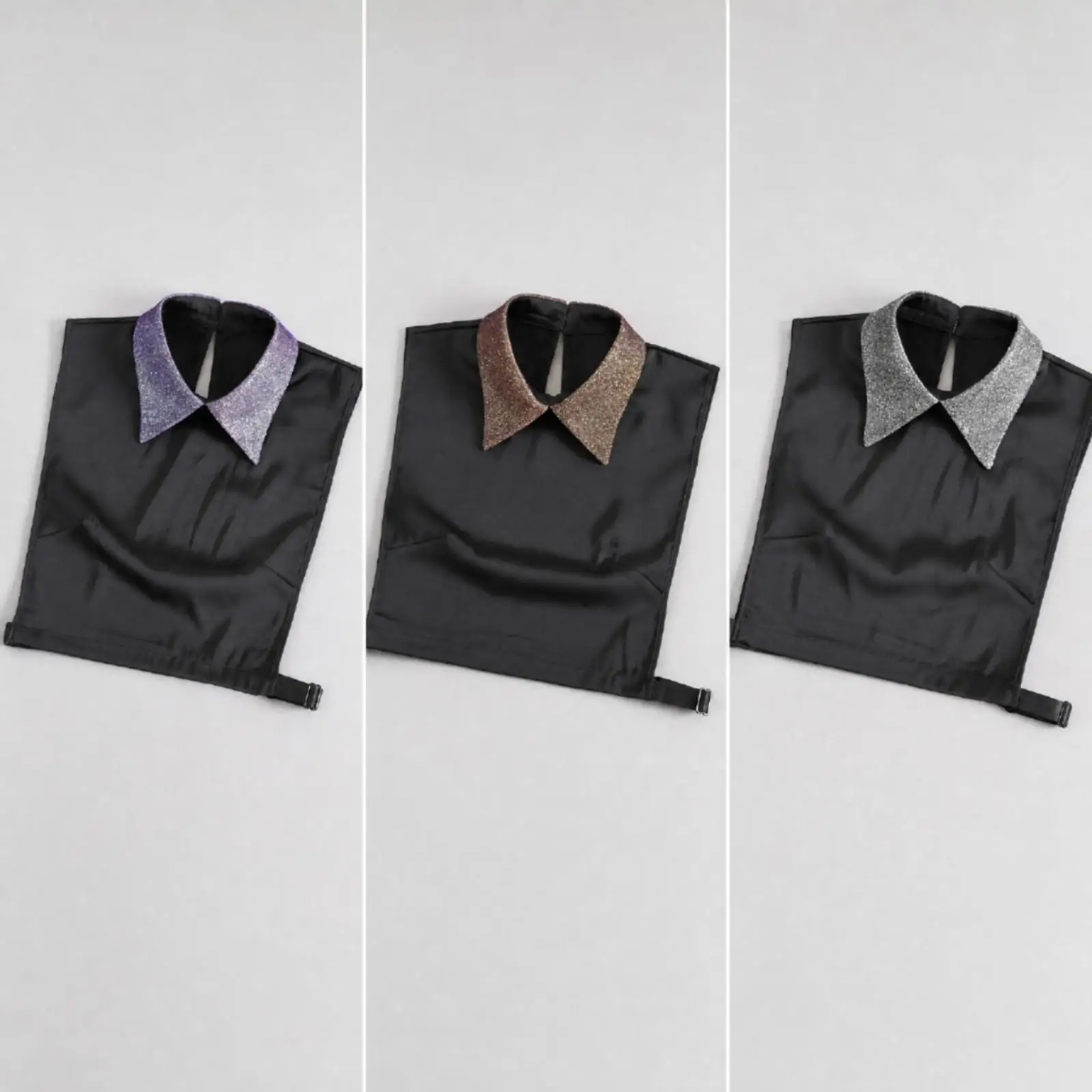 Women Decorative Collar Detachable Acetate Fiber Bib Shirt Insert Faux Collar Neckline Accessory for Sweaters Workwear