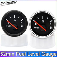 52mm Fuel Level Gauge with Red Backlight for 0~190 Ohm 240~33ohm Fuel Level Sensor Universal Boat Car Truck RV Instruments