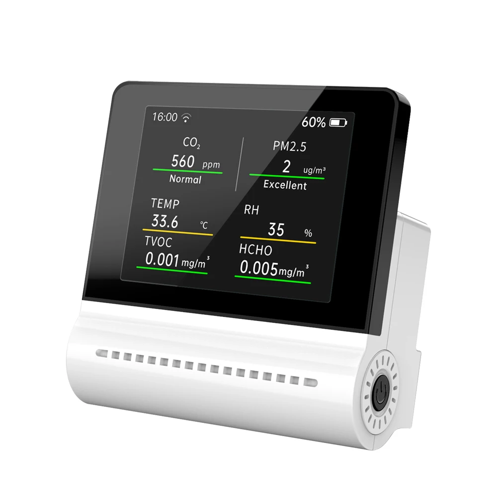 NOYAFA JMS16 5 in 1 Touch screen Indoor Accurate Air Detector Carbon Dioxid Detector Pm2.5 Meter HCHO and TVOC