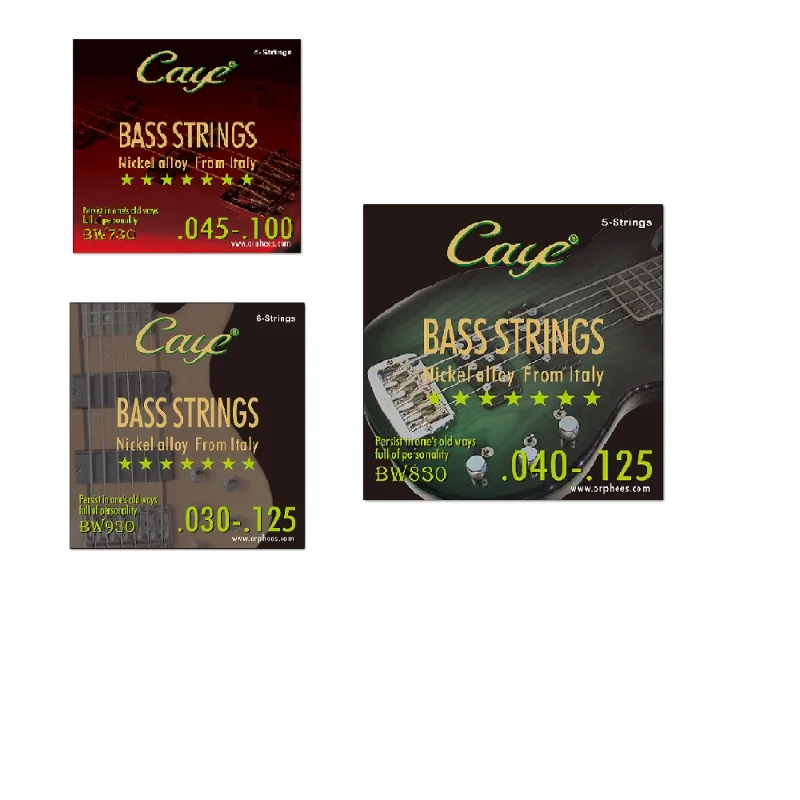 

CAYE 4/5/6pcs Strings Electric Bass Strings Set Hexagonal Steel Core Inner Wire Stainless Steel Outer Wire Bass Guitar String