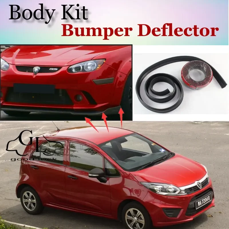 Bumper Lip Deflector Lips For Proton Iriz / Global Small Car / Compact Car Front Spoiler Skirt For TopGear / Body Kit / Strip