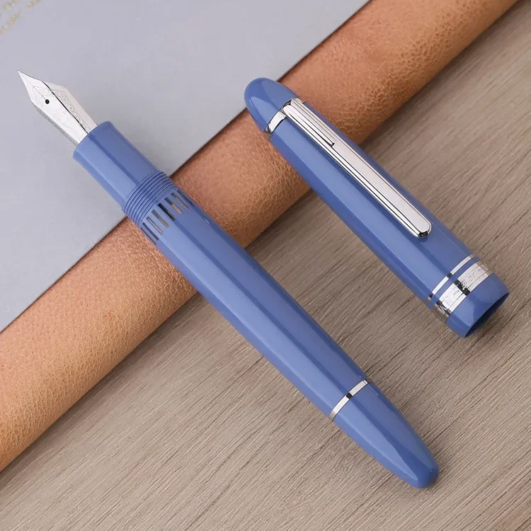 Majohn P136 Metal Copper Piston Resin Fountain Pen View Ink Windows EF/F/M Nib Office School Supplies Ink Writing Gift Pen