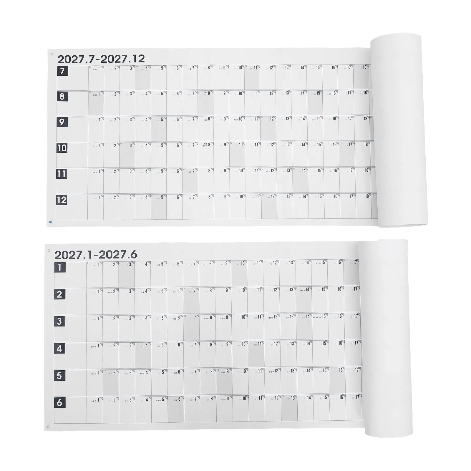 1Set Yearly Wall Calendar 2027 Large Colorful Yearly Planner Note Calendar for Home Office Writable Annual Schedule Organizer view 4
