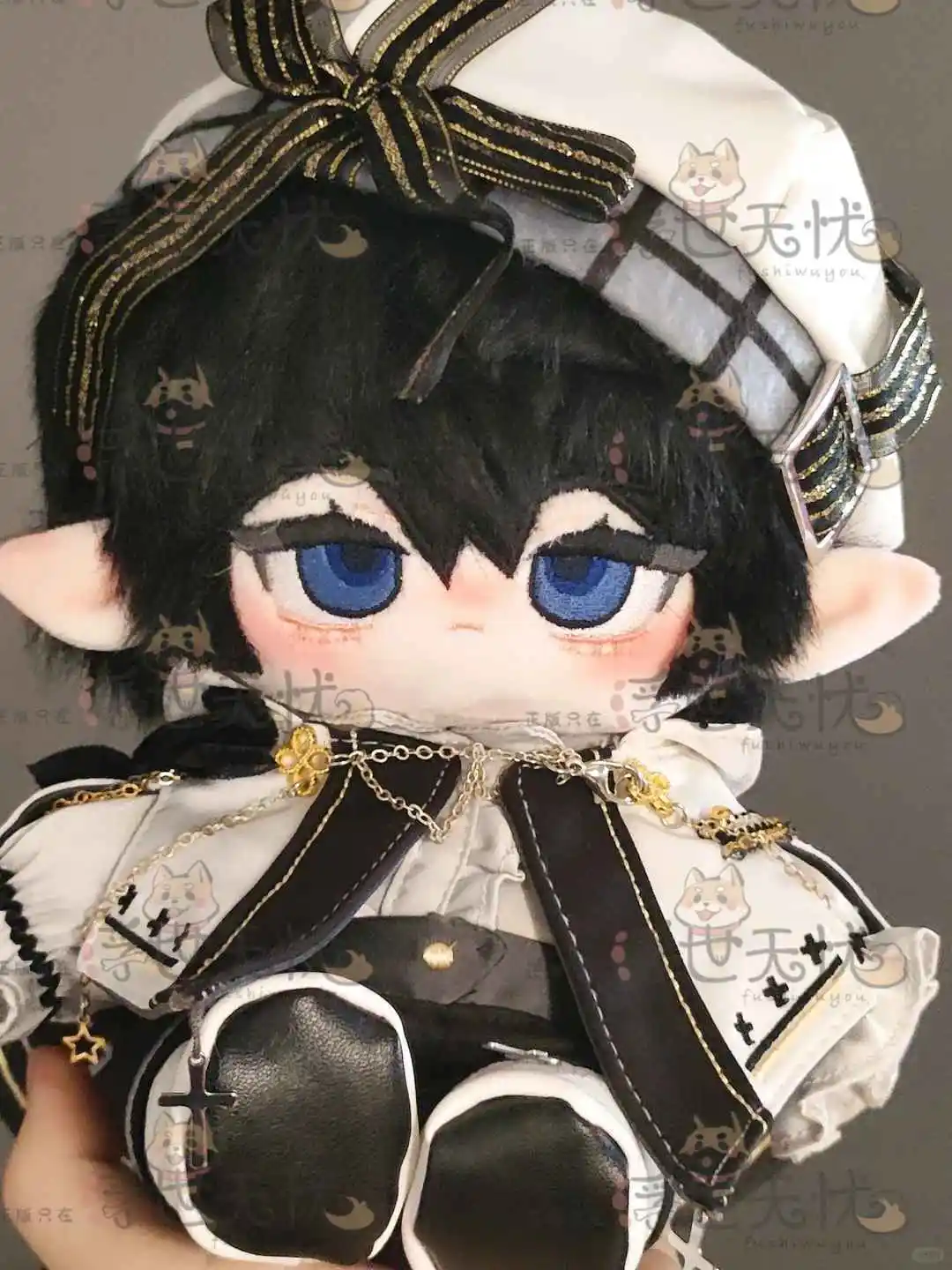 

Stuffed 20cm Anime Aotu World Camille Handsome Boy Cartoon Plush With Skeleton Doll Change Clothes Toys for Kids Birthday Gifts