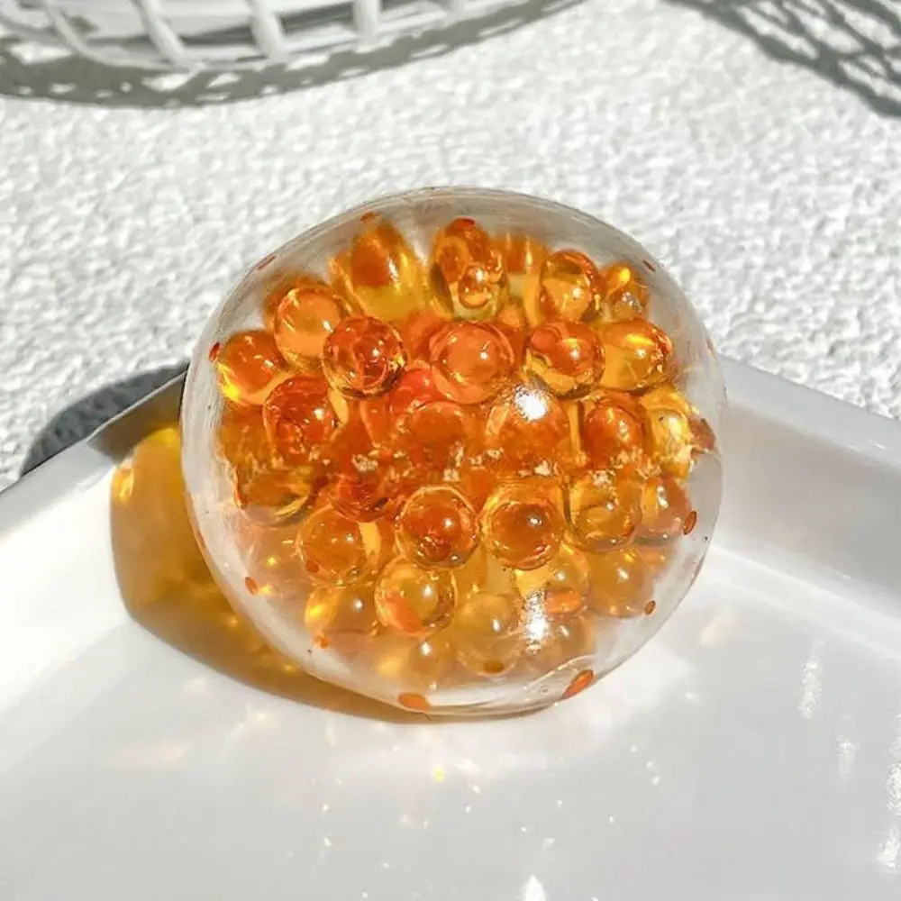 สายรุ้งโปร่งใสลูกปัดหยิกของเล่นจําลองยืดหยุ่น Hand Made Ball Pinch ของเล่น Creative Super Soft Slow Rebound ของเล่นเด็กของขวัญ
