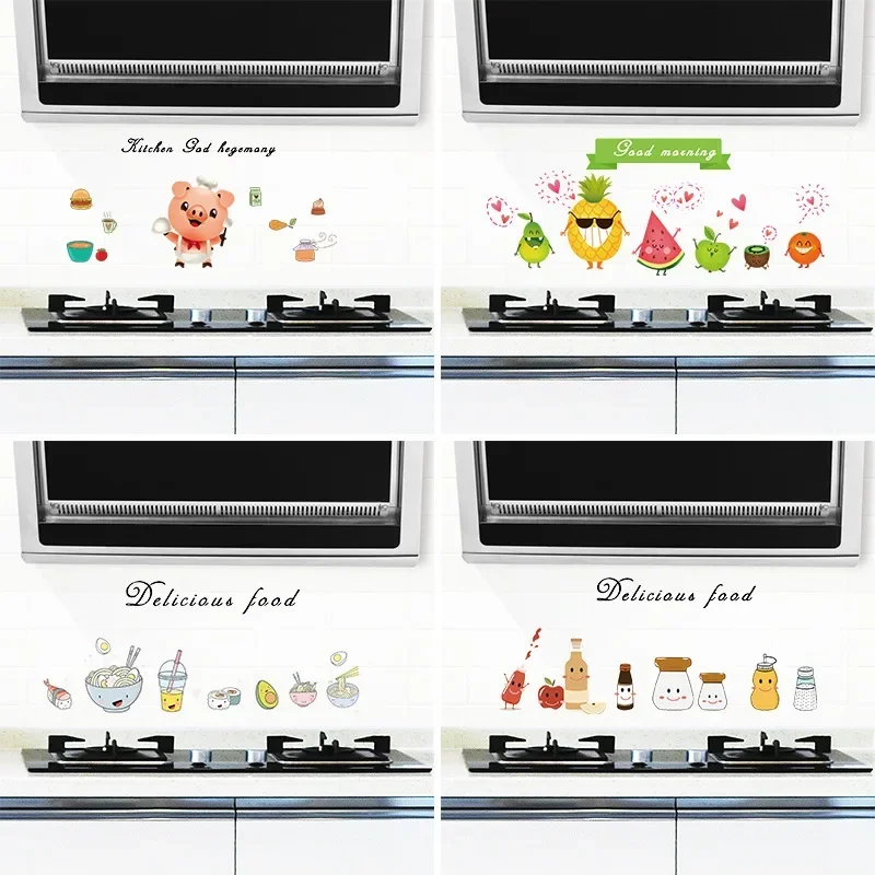 Kitchen oil proof sticker oil smoke wall tile wall transparent wall paste  high temperature resistant self-adhesive sticker