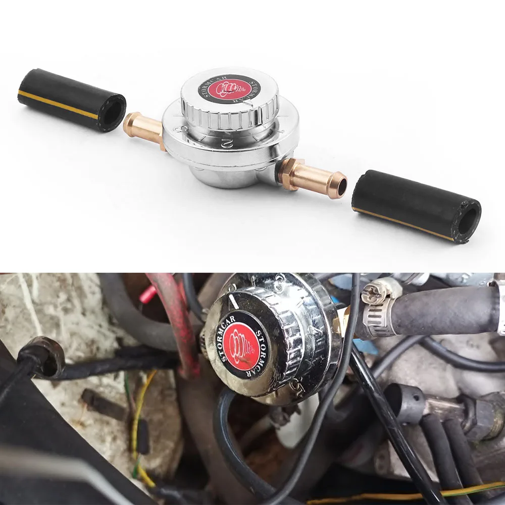 Universal 1.5 - 5 psi manual ajustável carburador carb bomba de combustível 5/16 "(8mm) 3/8"(10mm) regulador de pressão da linha de combustível