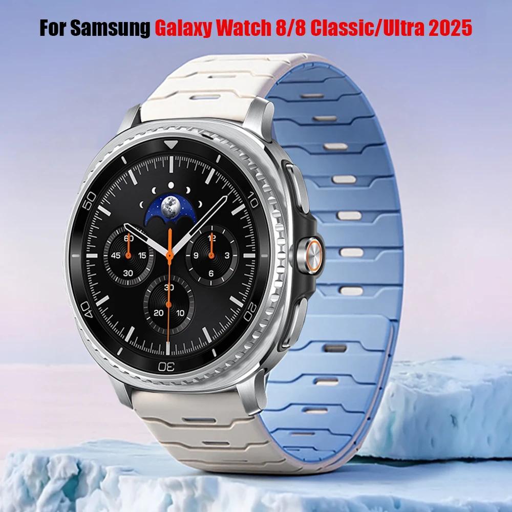 Magnetisches Silikonarmband für Samsung Galaxy Watch 8/8 Classic Sport Ersatzarmband Correa für Galaxy Watch Ultra 2025 Armband
