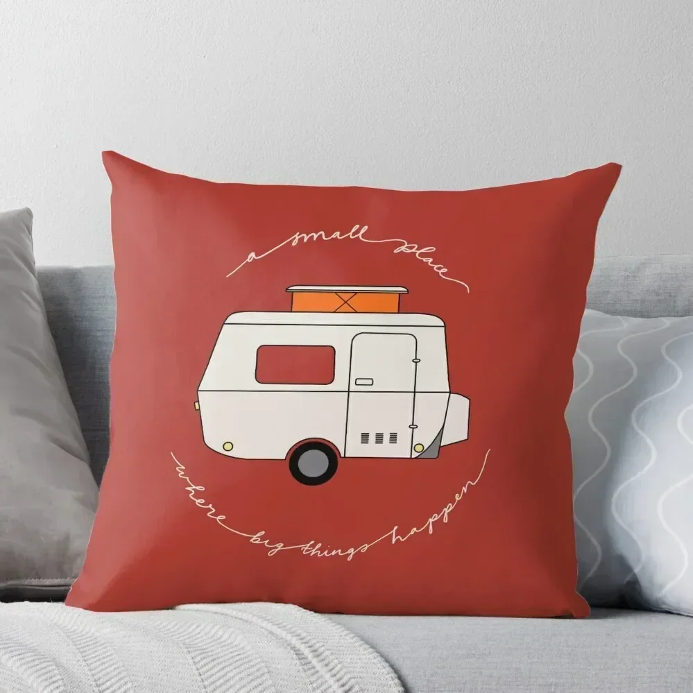 

A Small Place Where Big Things Happen - Red Throw Pillow Pillowcase Cushion home decor items Christmas Pillow Cases pillow