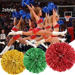 1PC Double Hole Handle Game Pompoms Competition Flower Cheerleading Cheering Ball Dance Party Decorator Club Sport Supplies