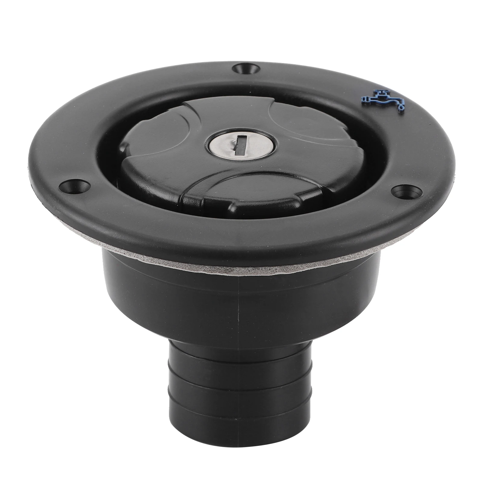 Zatrzaskowy wlew wody grawitacyjnej do kampera, łodzi, przyczepy kempingowej, czarny wózek kempingowy, akcesoria do wlotu wody grawitacyjnej   ﻿