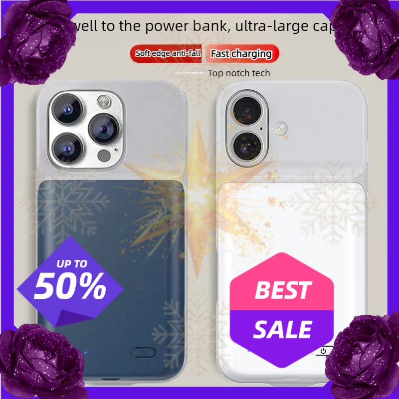 SWZY Smart Battery Charger Case 10000mAh For IPhone 16 Pro Max/16 Pro/16E/16 Plus Battery Pack Power Bank External Charging Cove
