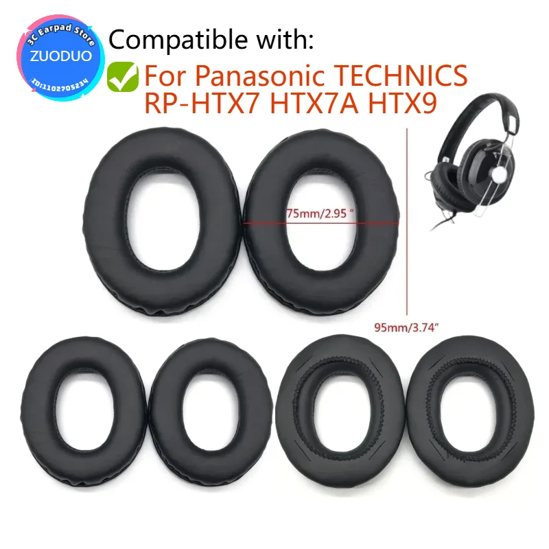

For Panasonic TECHNICS RP-HTX7 HTX7A HTX9 replacement Earpads headphones Earmuffs Soft Mesh cloth Memory Covers Sponge Protein