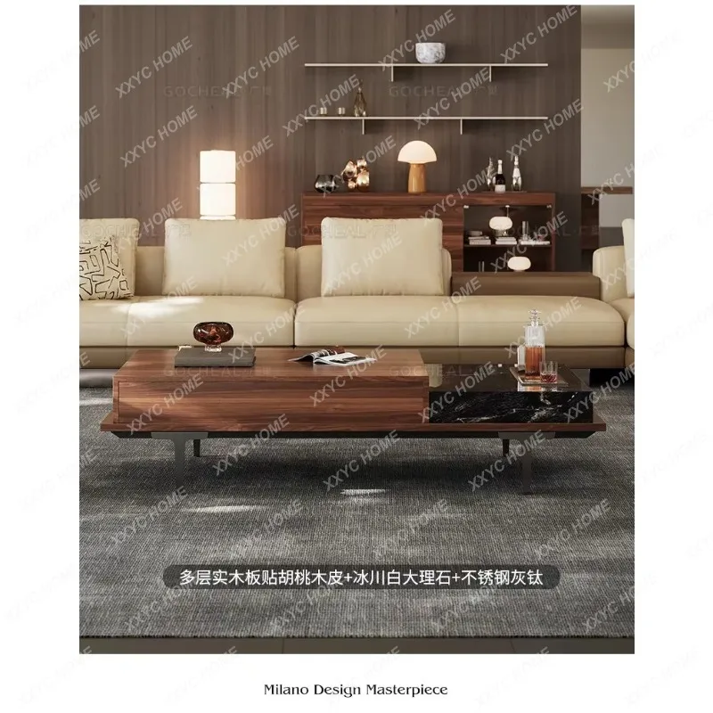 LLCoffee table   minimalist, new medieval small apartment living room square tea table high sense