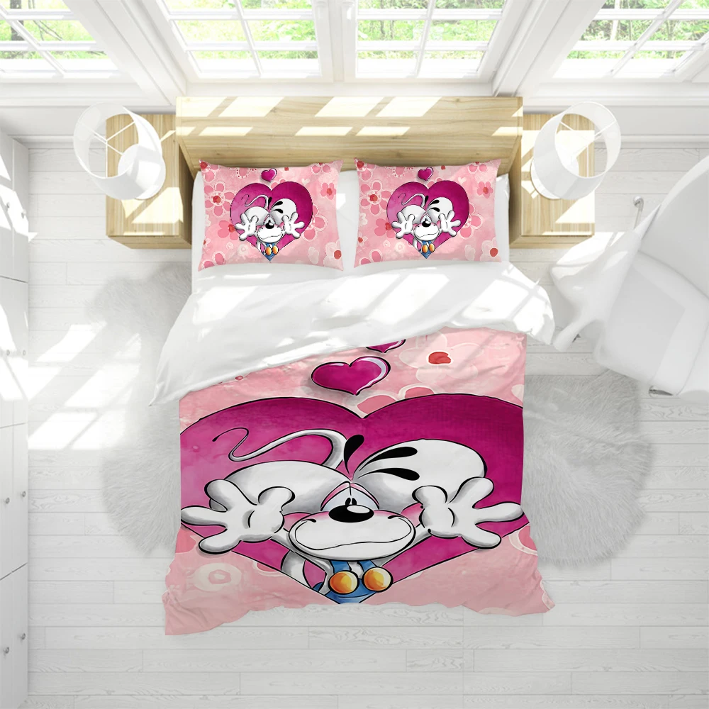 Cartoon Cute D-Diddl Duvet Cover Set Soft Wash Bed 3 Piece Summer Comfortable Student Dormitory Home Baby Bedding Best seller