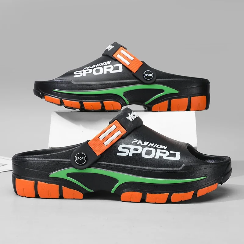 

Пляжная обувь, мужские летние легкие трендовые домашние сандалии из ЭВА, мужские тапочки, удобные сандалии для студентов на открытом воздухе