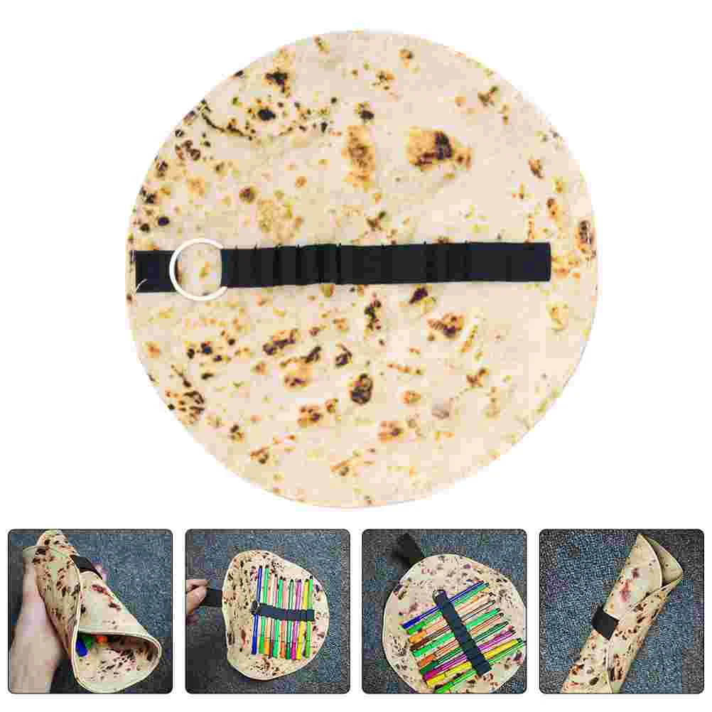 

2 Pcs Multifunction Pencil Case Pouch Bag Tortilla Holder Holders Funny Large Penholder Pouches Pencils