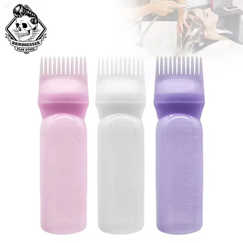 

Professional Hairdressing Oil Applicator Bottle Hair Salon Hairdresser Coloring Comb Bottles Barbershop Dye Tools Supplies