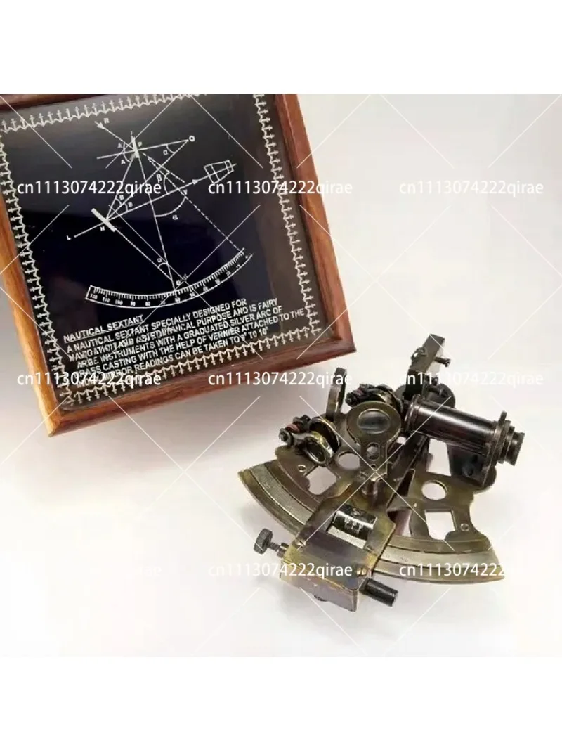 Vintage Solid Brass Sextant Nautical Marine Navigation Instrument Collectible Decoration Gift