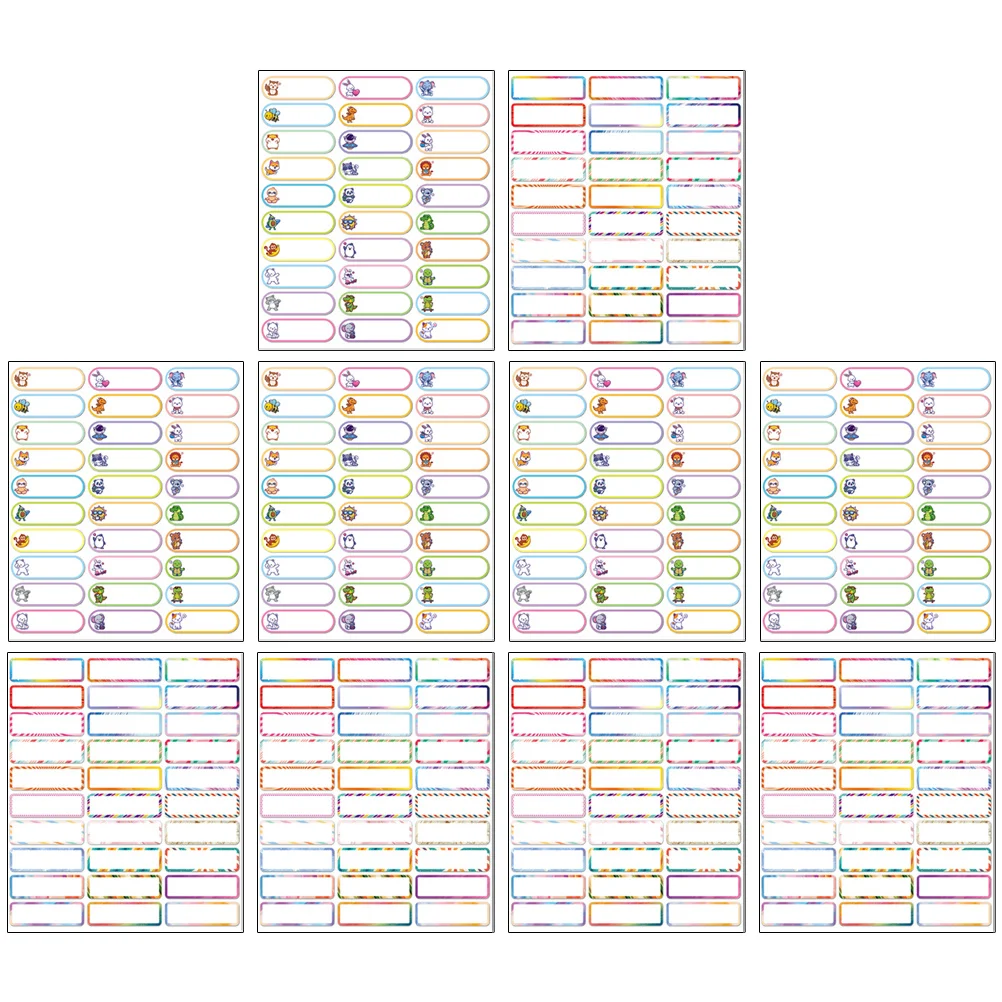 

Label Stickers for Daycare 10 Sheets Name Tags Writable for Water Bottles Bottle Labels Self Adhesive Name Bands