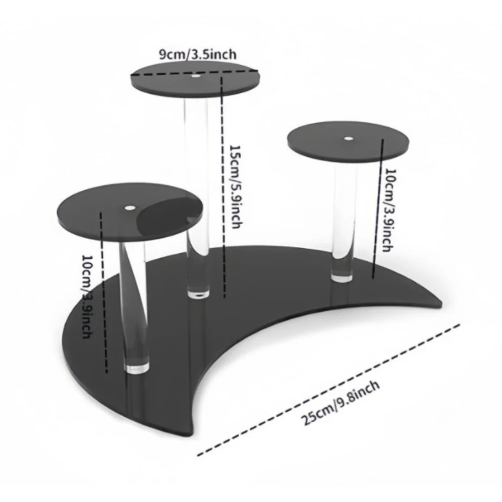 Clear Acrylic 3 Tier Display Stand For Blind Box Cosmetics Perfume Storage Shelf Organizer Home Garden Furniture