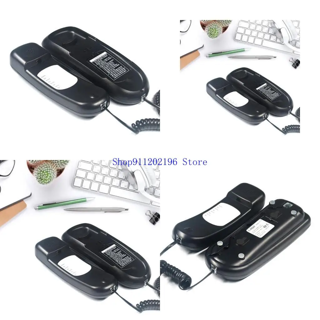 P82A Wall Mountable Telephone Home Phone, Fixed Landline Phones Last Number Redial