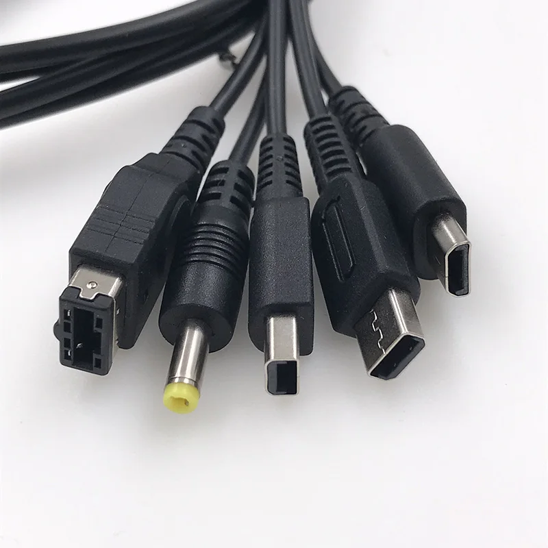 5 في 1 كابل شحن USB لنينتندو جديد 3DS Xl DS Lite Ndsi Ll Wii U كابل الشاحن لنينتندو GBA SP لسوني PSP 1000/2000
