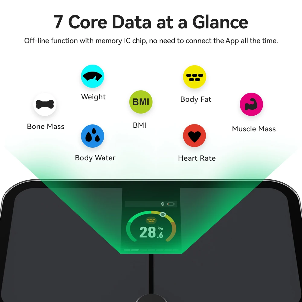 Digital Bathroom Scale Smart Body Balance Body Fat Scale for Human Weighing Balance BMI Analyzer