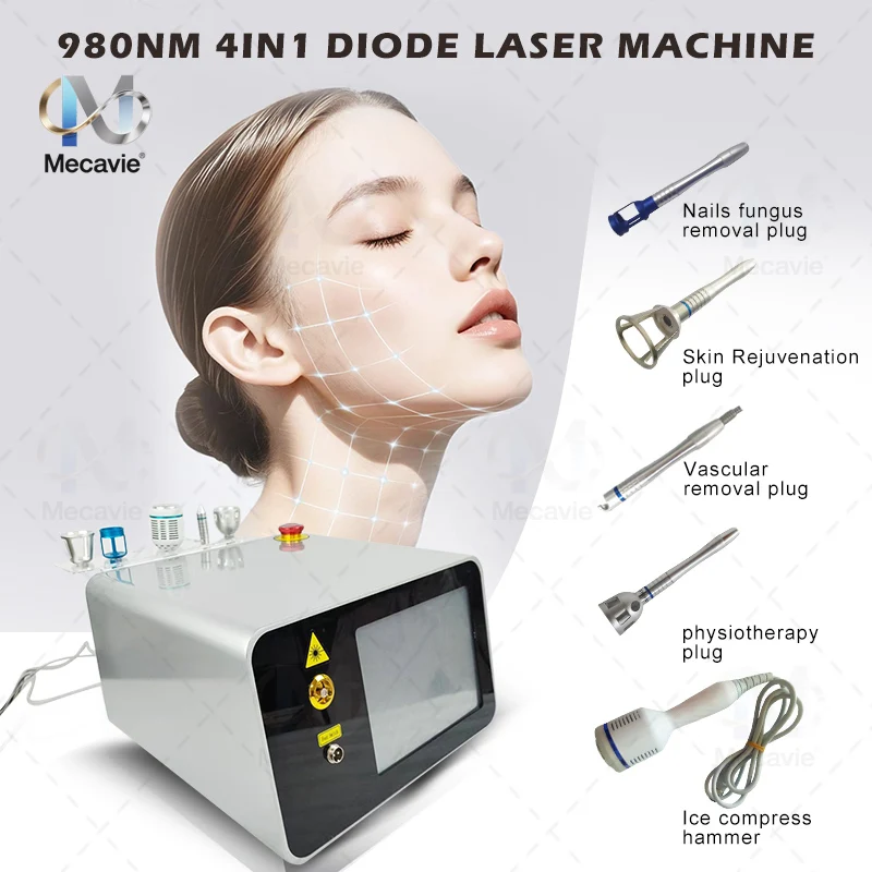 980NM Diode Laser Therapeutic Gear For Onychomycosis Elimination Reshape Silky Skin Painless Secure Non‑Invasive Therapy Device Repair Damaged Nails Boost Skin Regeneration Multifunctional Salon Foot Care And Nail Beautification Instrument For PodiatryUse