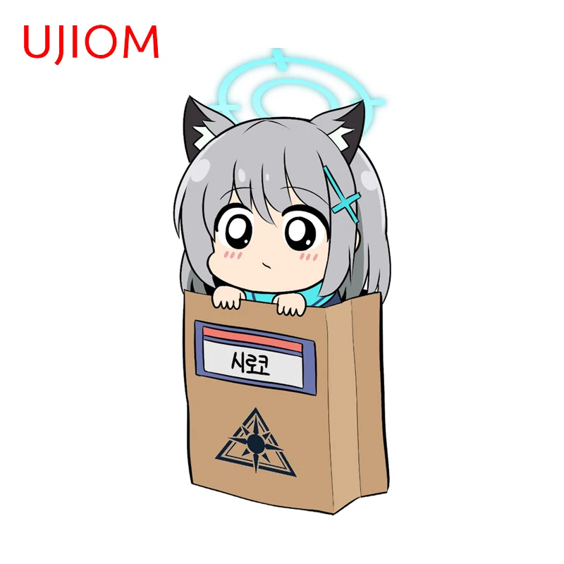 UJIOM Blue Archive Cartoon Style Wall Sticker Cute Girl Popular Vinyl Occlusion Scratch Decal Funny Clothes Dryer Wallpaper