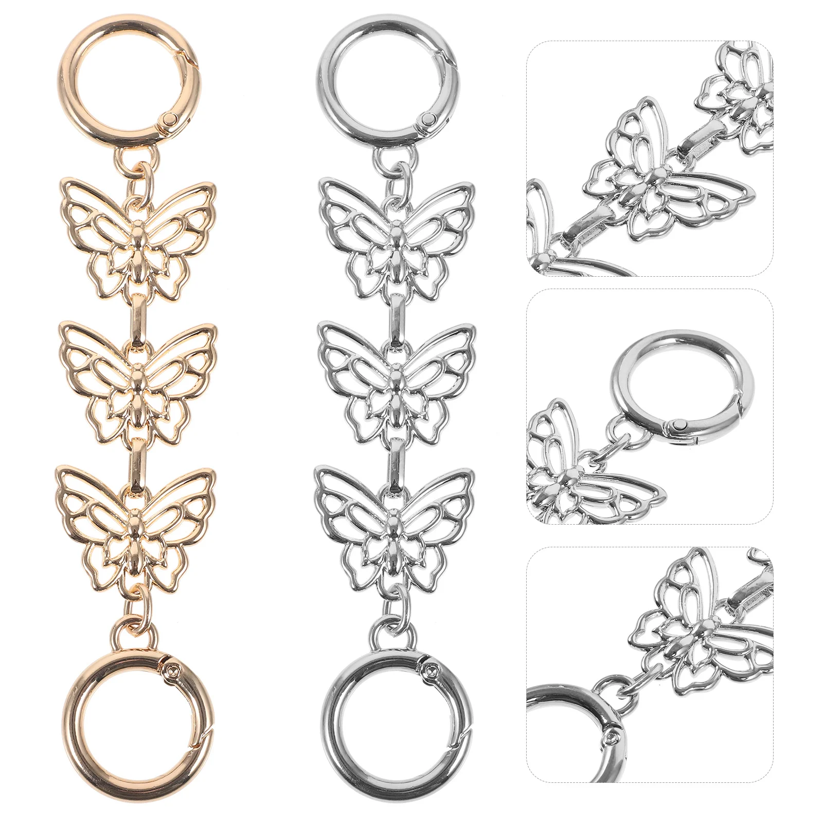 

Butterfly Underarm Bag Chain Replacement Stylish Metal Buckle Purse Chain for Shoulder Bag Handbag Upgrade Fashion