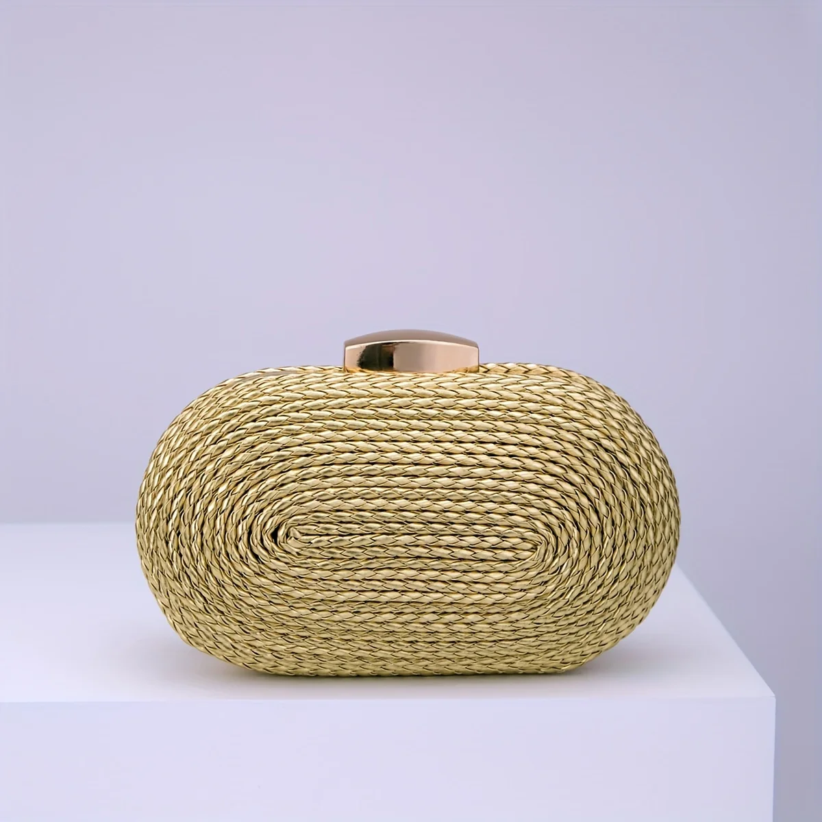 

Gold Woven Clutch for Women Raffia Crochet Beach Rattan Causal Female Party Wedding Evening Bag New Summer Luxury Purse Handbags