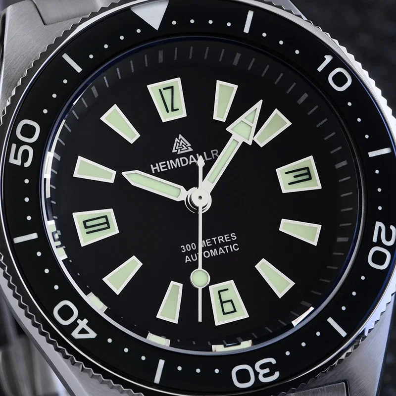 Heimdallr Men Dive Watch NH35A Automatic Movement Sapphire Glass C3 Luminous 30Bar Waterproof Ceramic Bezel Vintage Mens Watches