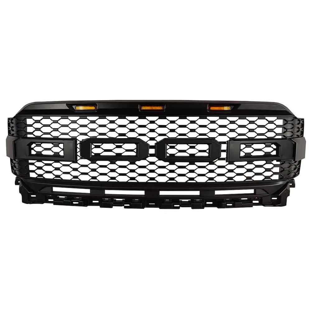 4x4 سيارة ABS شواء شبكة رابتور الشوايات لاقط سباق مصبغة الجبهة شواء الوفير شبكات غطاء أجزاء الشاحنة لفورد F150 2021 #3