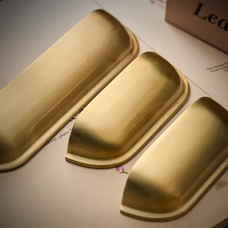 Bedroom Wardrobe Kitchen Drawer Shoe Cabinet Door Handle Gold Shell Shape Brass Handle Furniture Knob Handware Decorative Handle