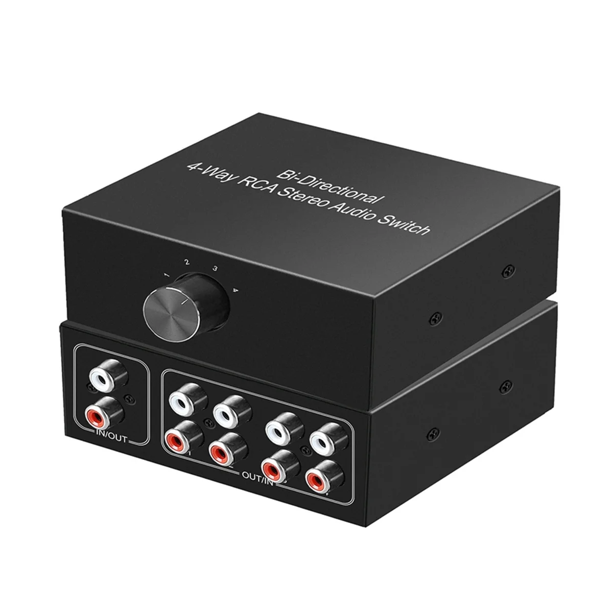 【~ New A88T】4 Way Bi-Directional for Stereo Audio Switch 1 in 4 Out or 4 in 1 Out L/R Jack Sound Channel for Audio Switcher