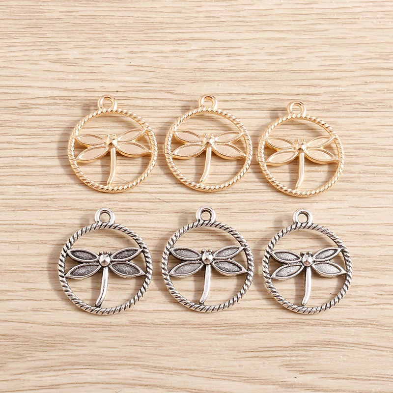 20 Stück 20 x 23 mm niedliche Legierungs-Libellen-Anhänger für Schmuckherstellung, Halsketten, Ohrringe, Armbänder, DIY, handgefertigte Bastelbedarf – Detail 2