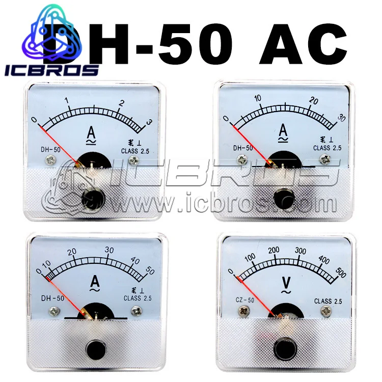 Pointer Type AC Ammeter DH-50 SD50 5A 20A 30A 50A 100/5A 200/5A