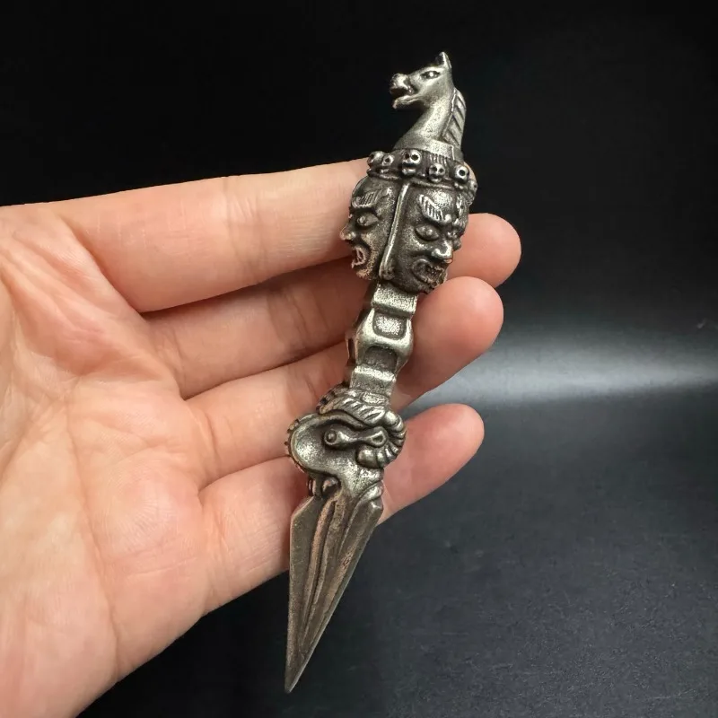 Bronze Magic Tool Horse Head Pestle Vajra Pestle Pendant, Retro Classic Ornament