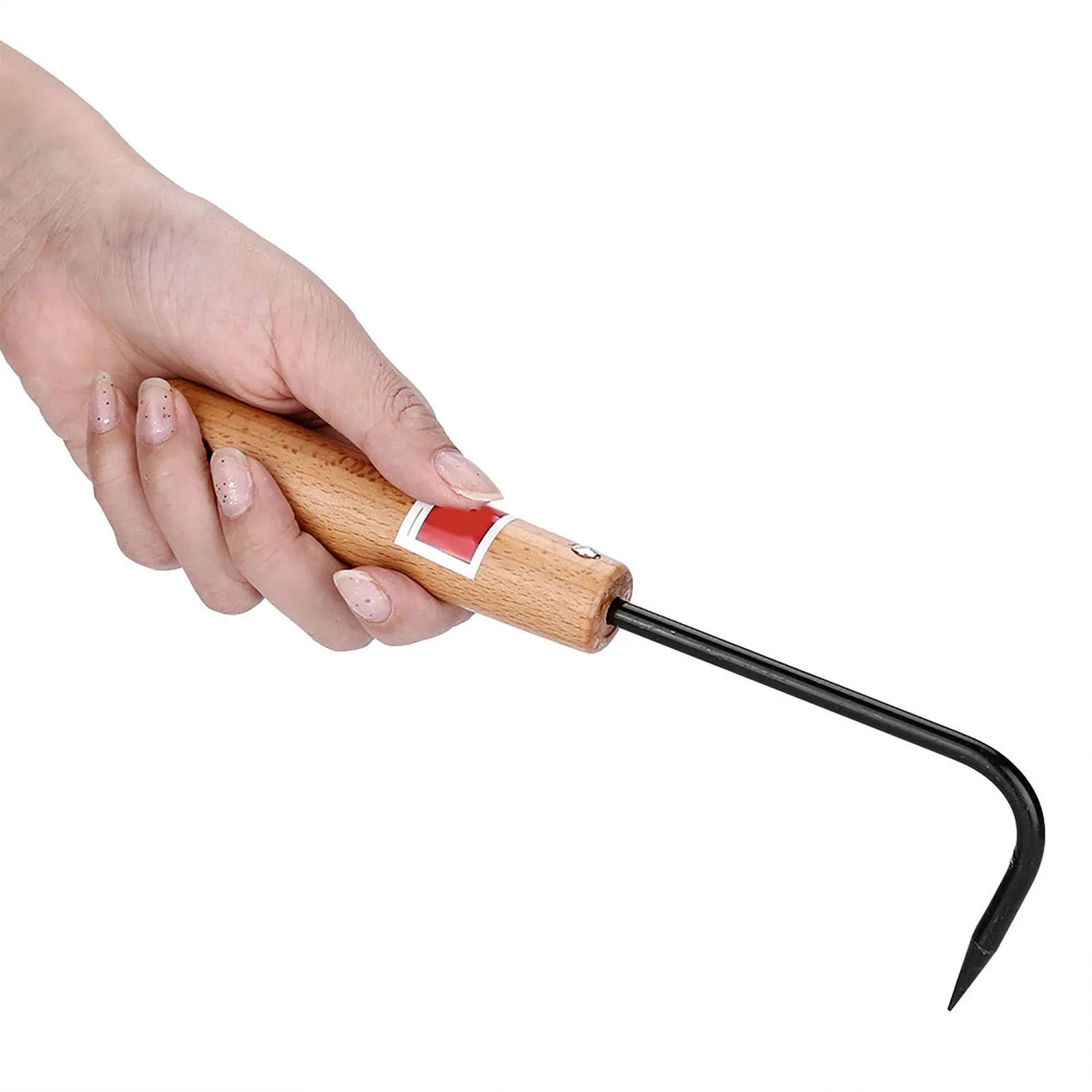 Gancho para bonsái con mango de madera, herramienta de jardinería, gancho de raíz de bonsái de hierro y haya resistente con cómodo mango de madera, herramientas de jardinería