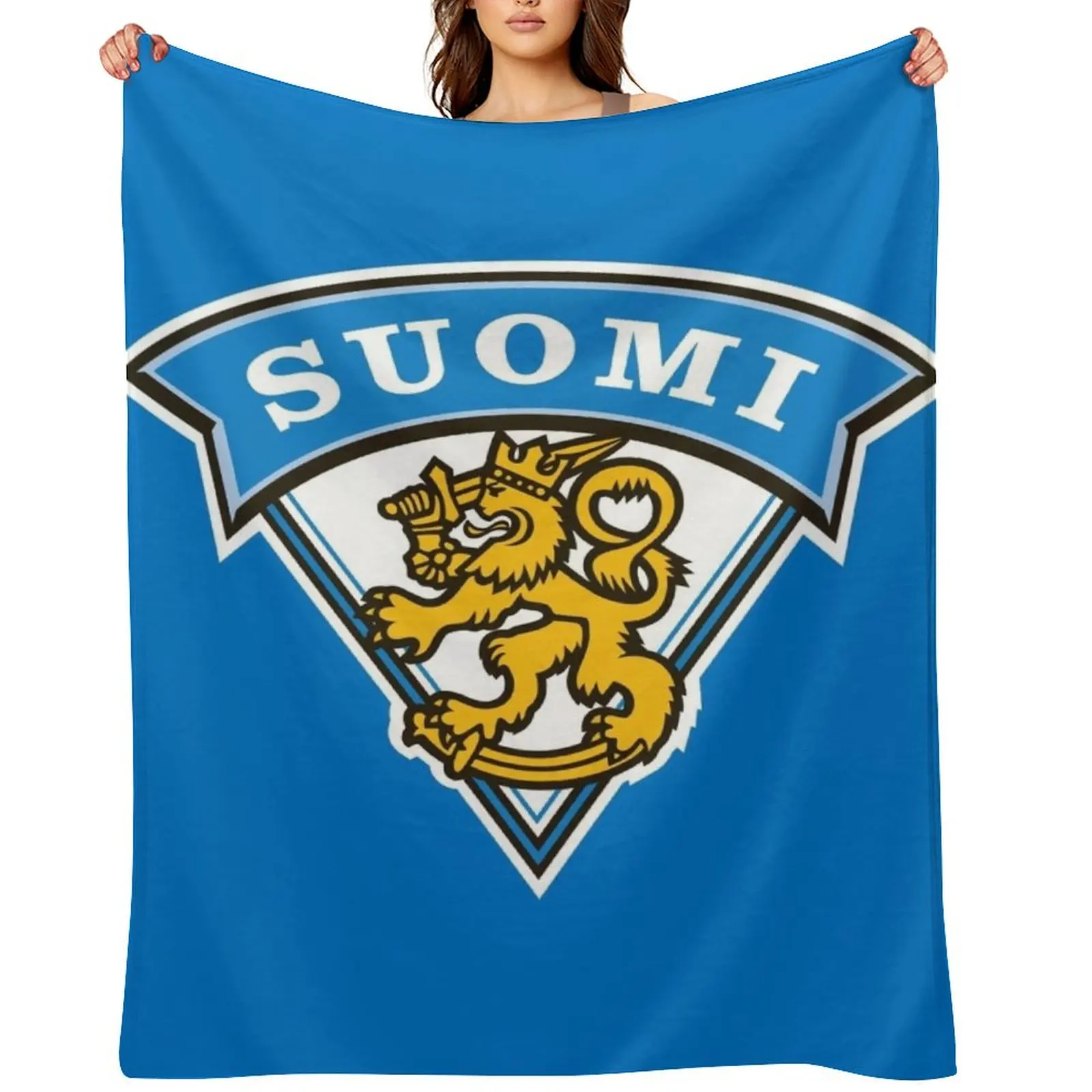 

Finland national ice hockey Throw Blanket Flannels Furry Soft Beds Giant Sofa Blankets