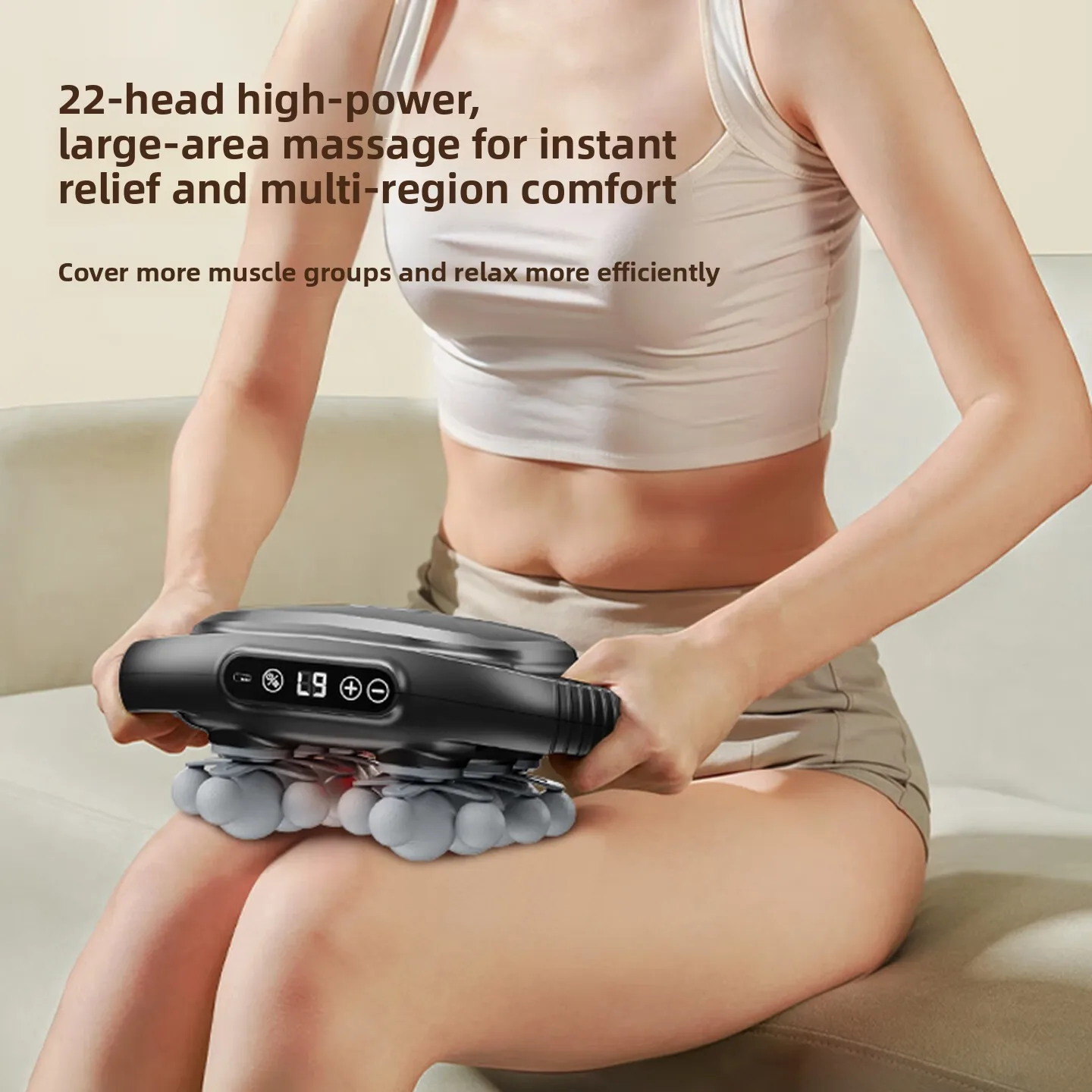 22 Heads Electric Massage Gun, Deep Tissue Percussion Muscle Relaxer, Handheld Body Massager for Pain Relief, Gift for Elderly