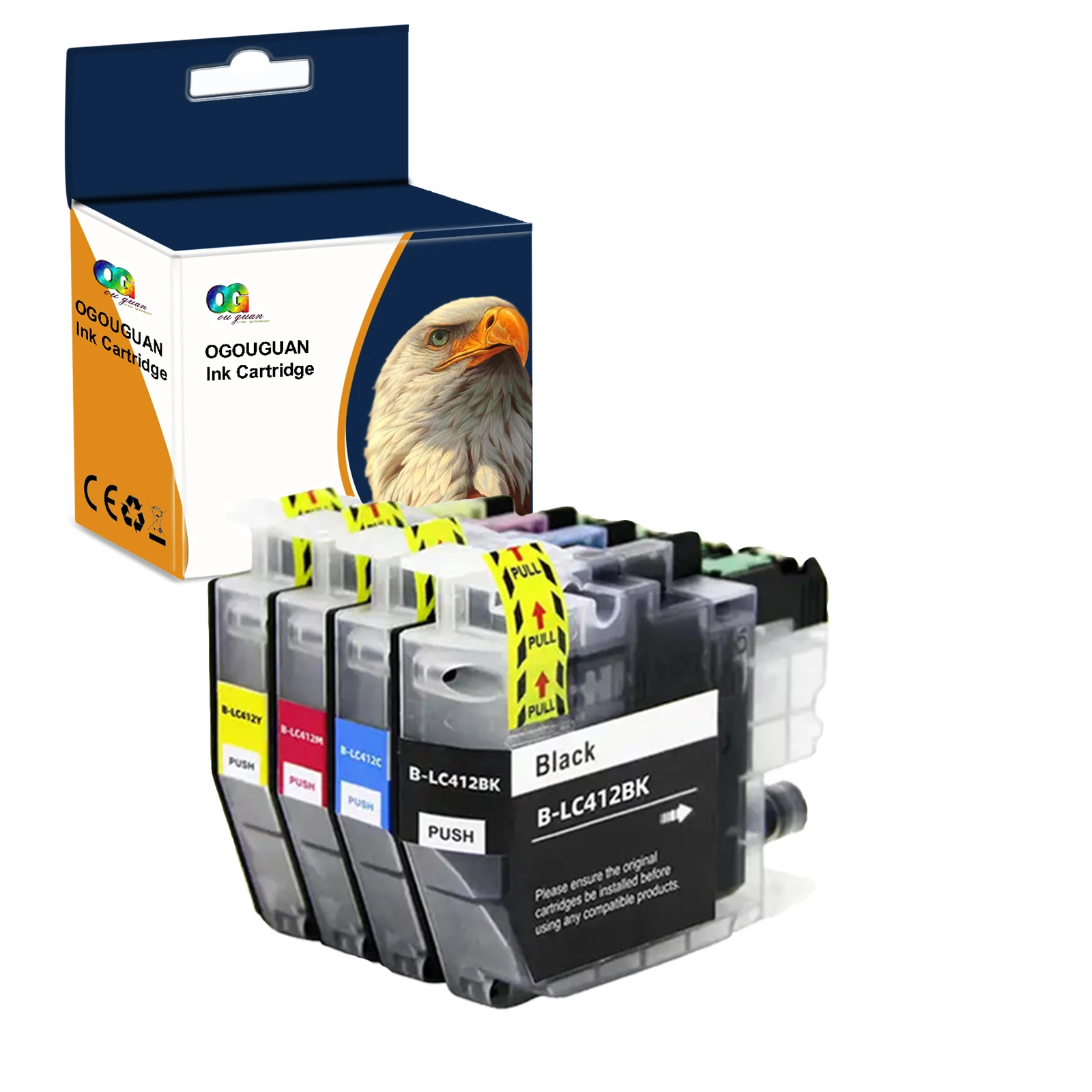 

Japan Brother LC412 LC412XL Compatible Cartridge With Ink For MFC-J7100CDW J5340DW J5345DW J5740DW J6540DW J6940DW Printer