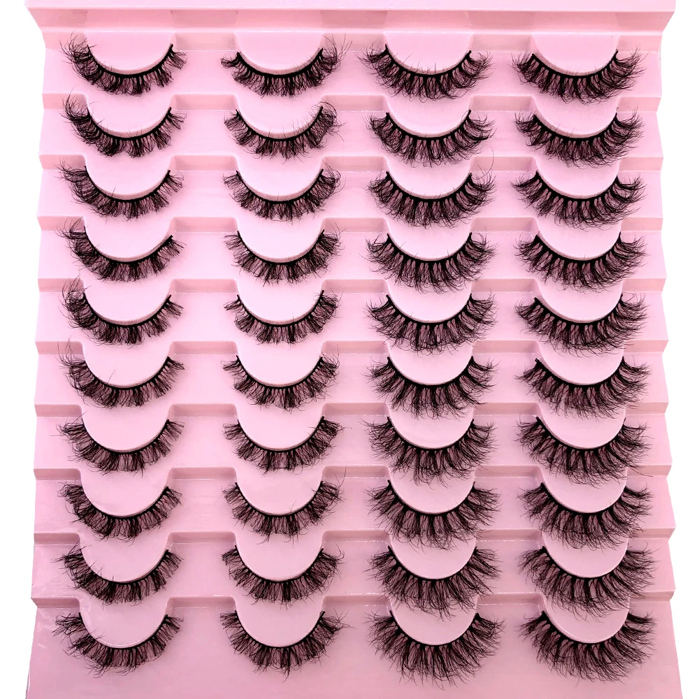 Neu: 20 Paar Natürliche Dicke Künstliche Wimpern, Lange 6D Nerz-Wimpern für Make-up und Wimpernverlängerung – Detail 5